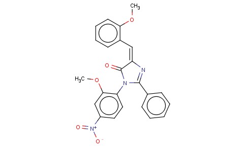 4H-IMIDAZOL-4-ONE, 3,5-DIHYDRO-3-(2-METHOXY-4-NITROPHENYL)-5-((2-METHO XYPHENYL)METHYLENE)-2-PHENYL-